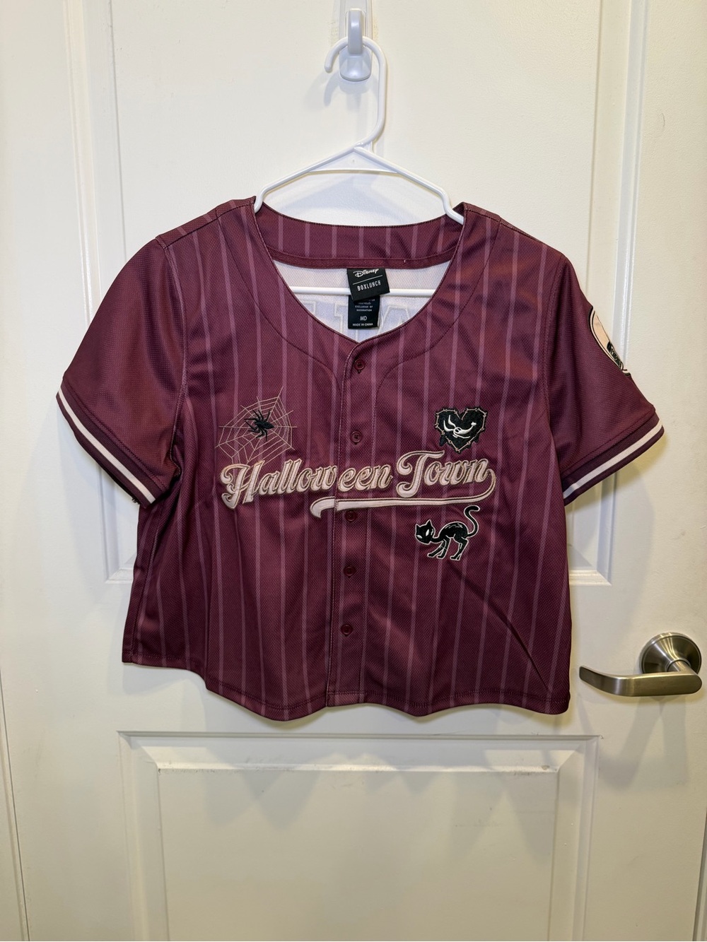 NWT Boxlunch Nightmare Before Christmas Sally Cropped Ladies Baseball Jersey